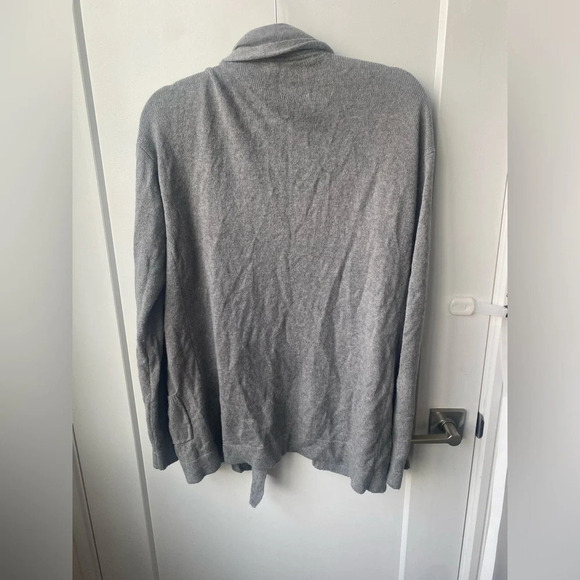 J Crew gray slouchy open cardigan with pockets size large - Picture 6 of 7
